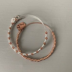 Rose Gold Alex and Ani bangles